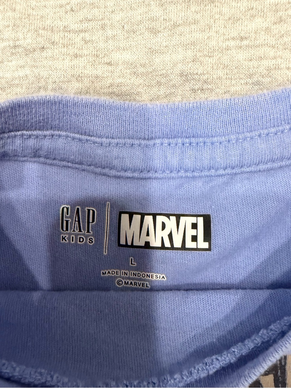 Marvel Spider-Man Blue Graphic Tee - Gray & White Shirts Lot - Picture 2 of 4